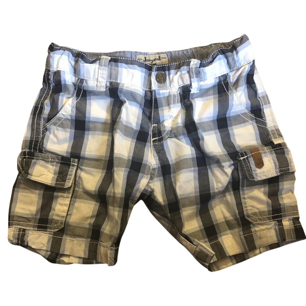Mayoral Blue Plaid Shorts 18m